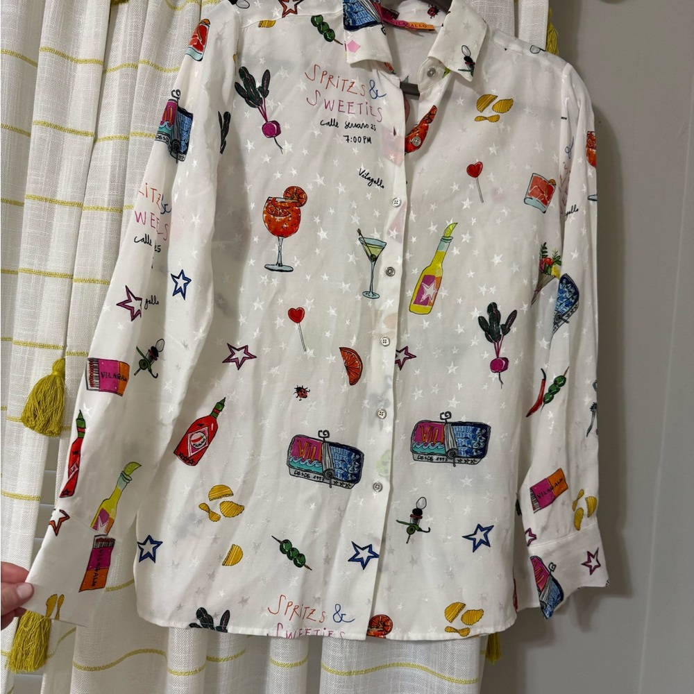 Aperitivo Print Blouse - Vilagallo NWOT